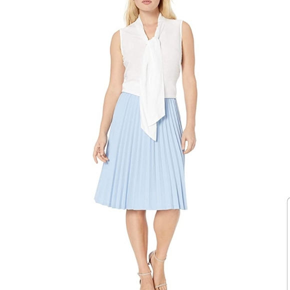Calvin Klein Dresses & Skirts - NEW CALVIN KLEIN LIGHT BLUE PLEATED SKIRT 4P